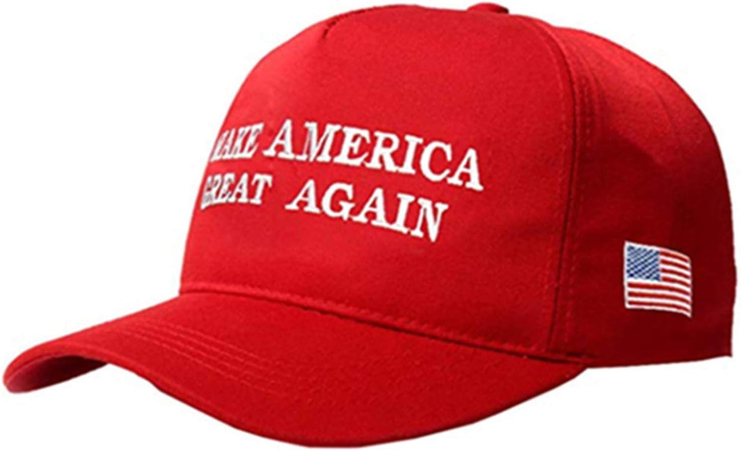 MAGA Hat Make America Great Again Donald Trump Slogan with USA Flag Cap Adjustable 2024 Keep America Great Baseball Hat (Red)