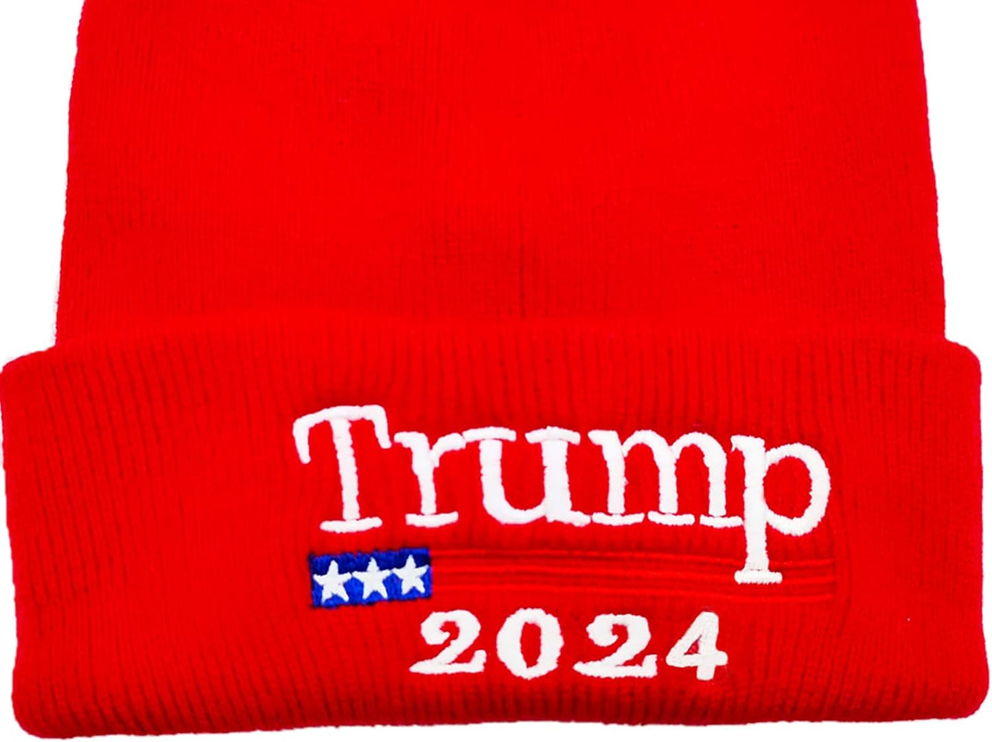 Trump 2024 Beanie Hats Make America Great Again Hat Donald Trump USA MAGA Cap Ski Winter Knit Hats for Men Women