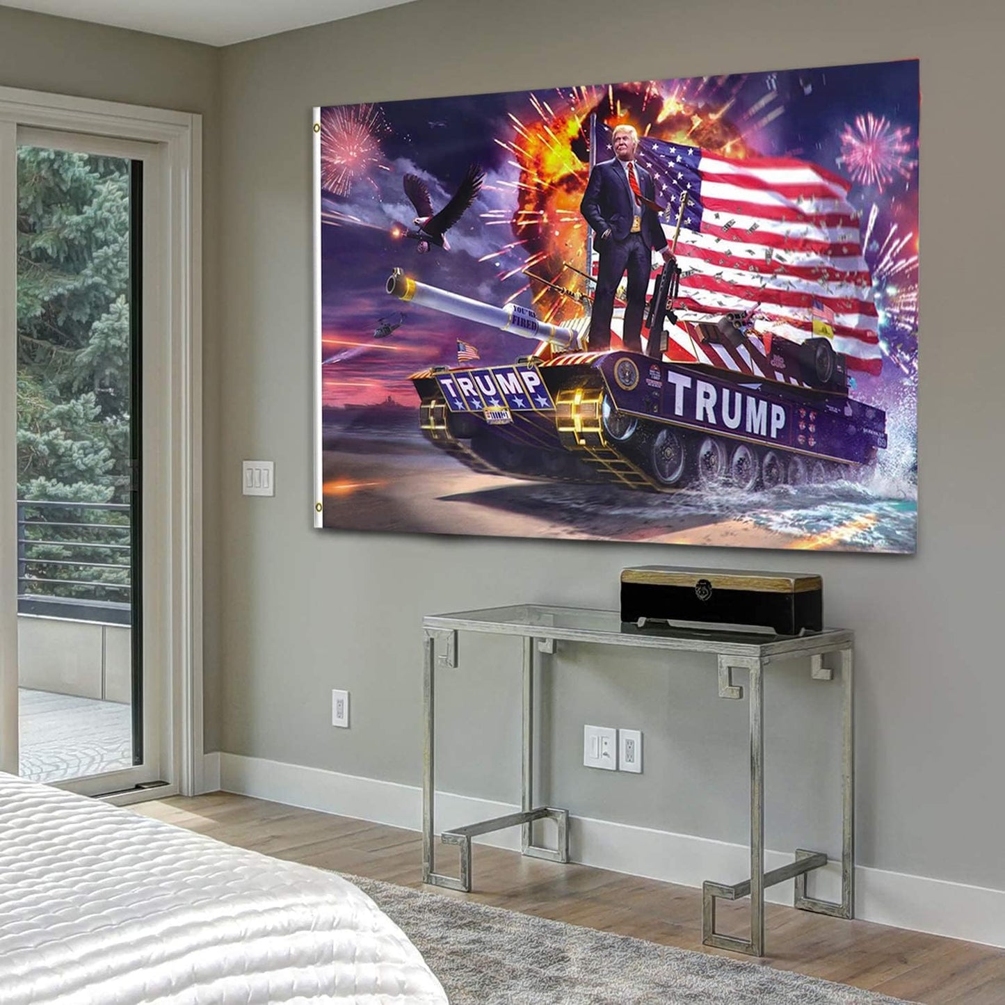 Trump Flag Tank Donald Trump Flags Support for 2024 Banner - 3x5 feet with 2 Brass Grommets