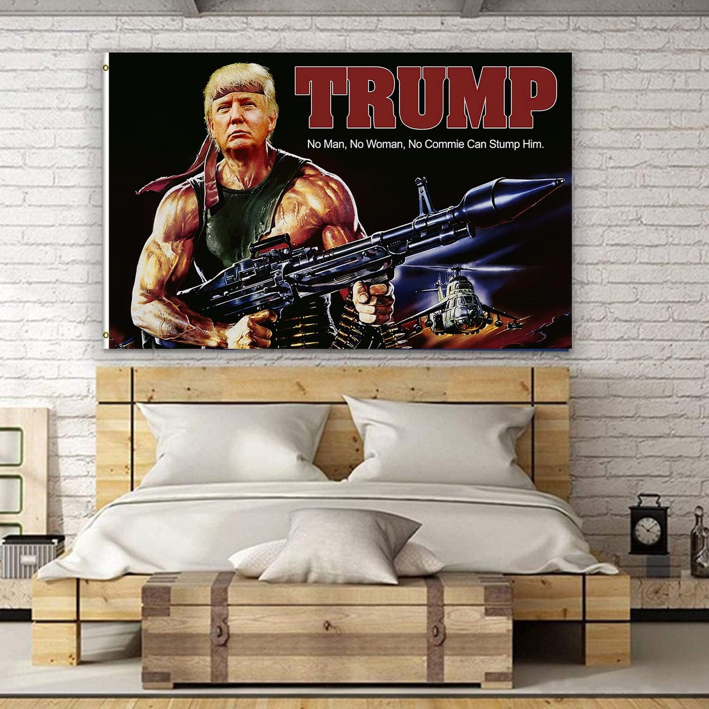 Trump Flag Rocket Gun Tank Donald Trump Flags Support for President 2024 Banner - Make America Great Again Rocket Launcher 3 x 5 feet with Two Brass Grommets