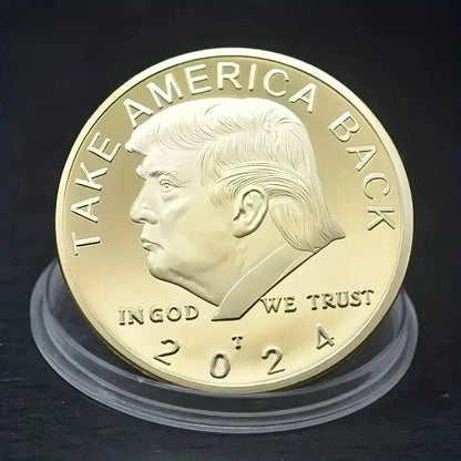 1pc Trump 2024 Commemorative Coin American Eagle Commemorative Coin Trump Coins