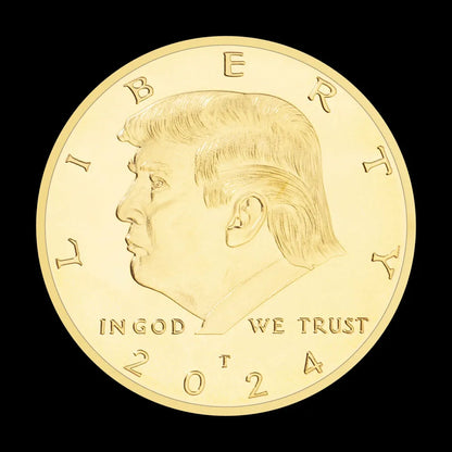 45th President of United States Donald J. Trump 2024 Collectible Gold Plated Souvenir Coin Basso-relievo Commemorative Coin