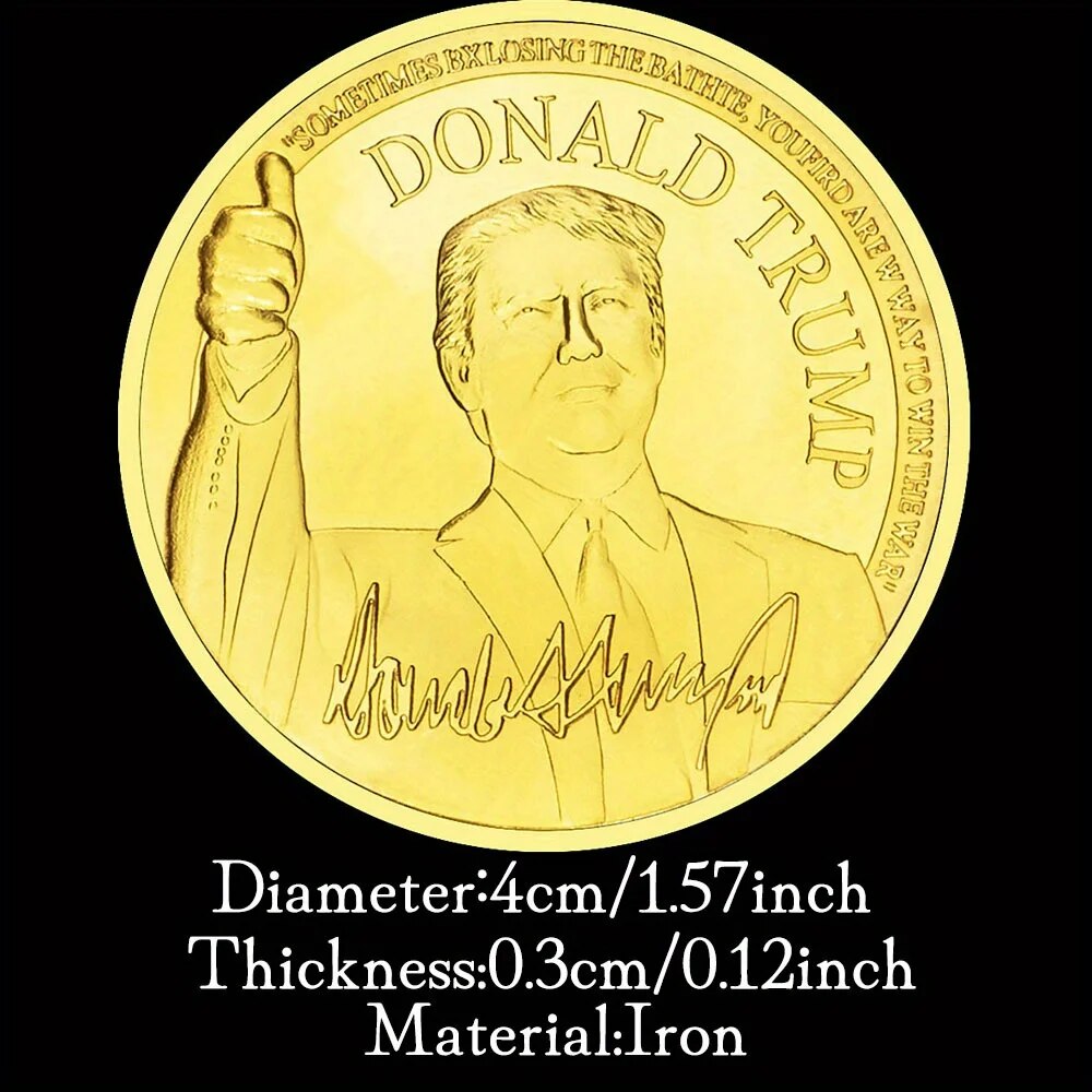 45th President of United States Donald Trump Collectible Golden Plated Souvenir Coin Collection Art Commemorative Coin