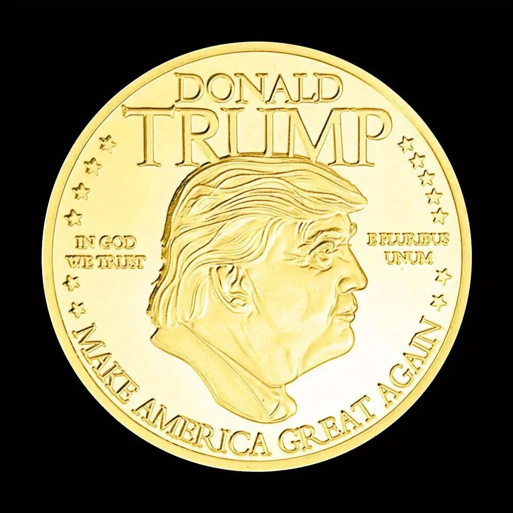 45th President of United States Donald Trump Collectible Golden Plated Souvenir Coin Collection Art Commemorative Coin