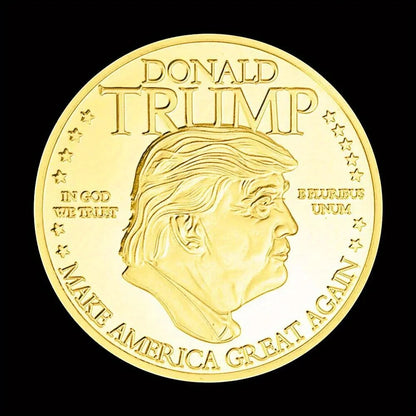 45th President of United States Donald Trump Collectible Golden Plated Souvenir Coin Collection Art Commemorative Coin