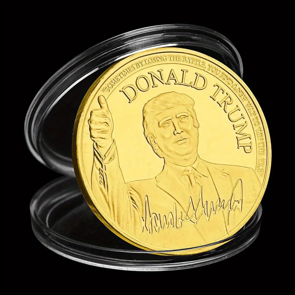 45th President of United States Donald Trump Collectible Golden Plated Souvenir Coin Collection Art Commemorative Coin