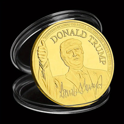 45th President of United States Donald Trump Collectible Golden Plated Souvenir Coin Collection Art Commemorative Coin