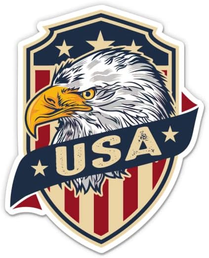 USA America Pride Patriotic Eagle - 3" Vinyl Sticker