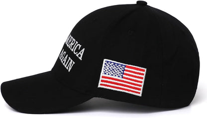 MAGA Hat Trump 2024,Embroidered Make America Great Again Donald Trump Slogan Hat and American Flag Adjustable Baseball Cap