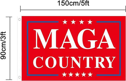 Anti Joe Biden MAGA Country Flag,Donald Trump 2024 Republican Make America Great Again Banner Decorations,Ultra Maga Extremist Funny Flags 3x5 Ft outdoor