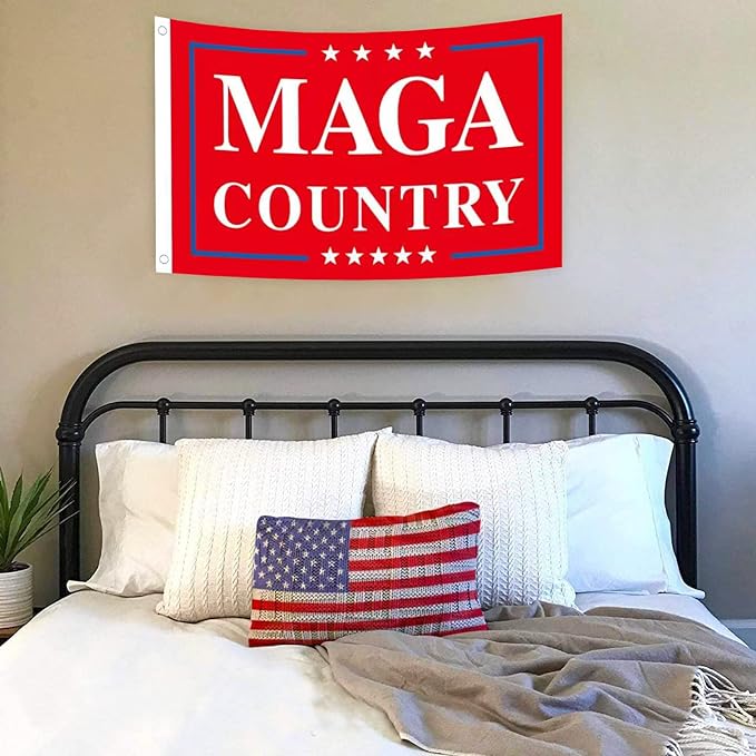 Anti Joe Biden MAGA Country Flag,Donald Trump 2024 Republican Make America Great Again Banner Decorations,Ultra Maga Extremist Funny Flags 3x5 Ft outdoor