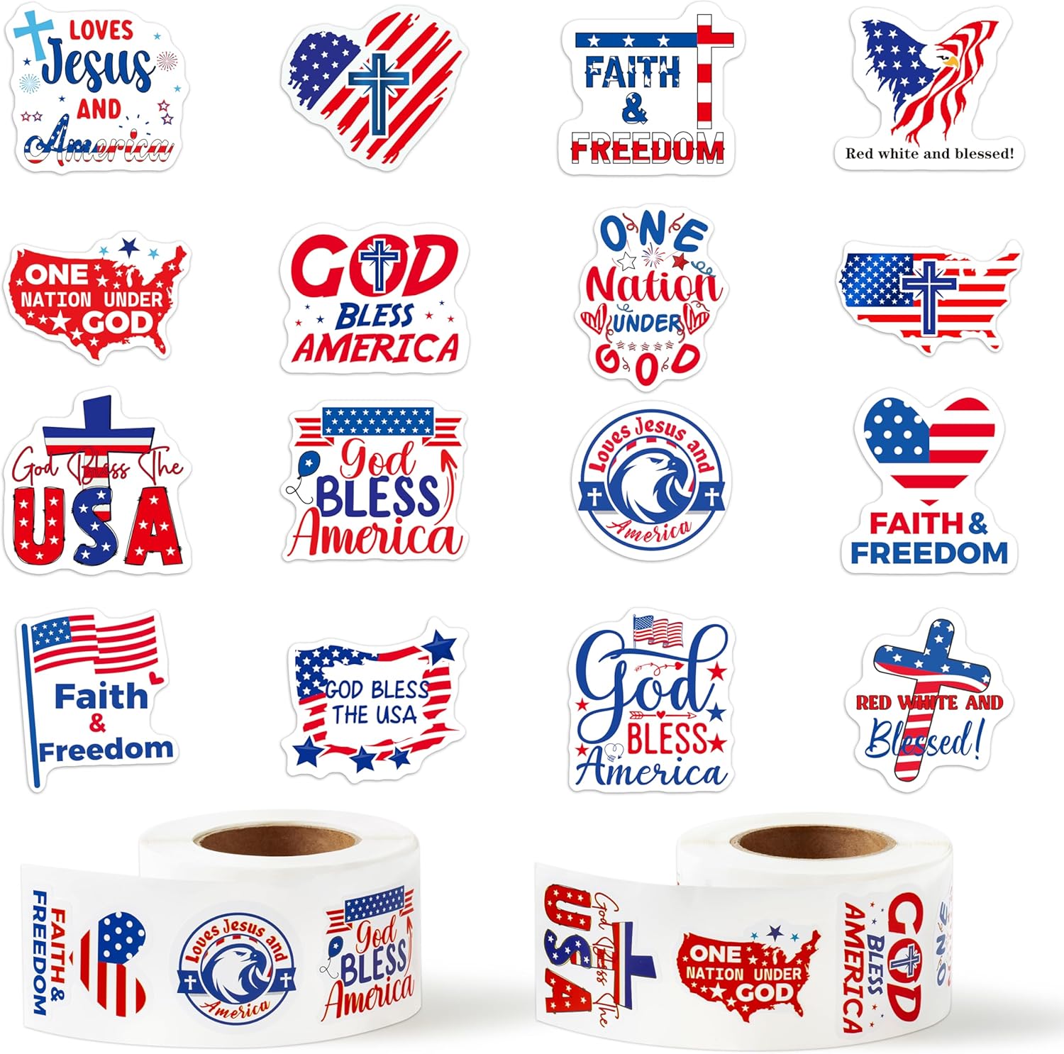 Patriotic Theme Sticker Rolls – Patriot Pros Network