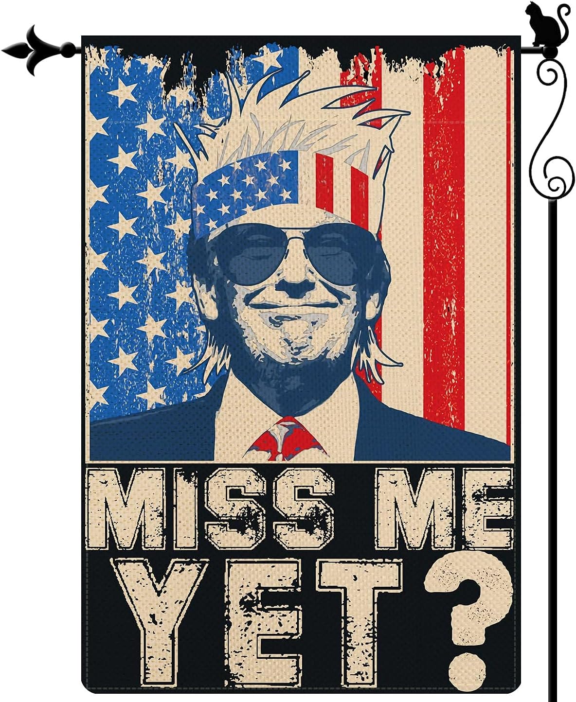 Gormcore Trump Miss Me Yet Garden Flag Save America Again trump 2024 Garden Flag Vertical Double Sided Rustic Yard Lawn Outdoor Decor 12.5x18