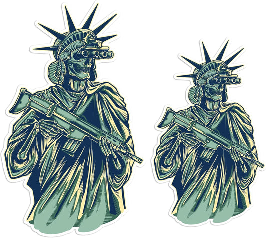 Statue of Liberty Patriotic Stickers (2Pack)