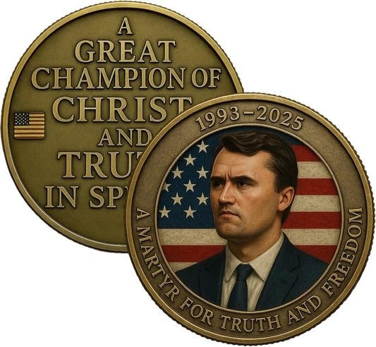 (Buy 1)  Charlie Kirk Memorial Coin