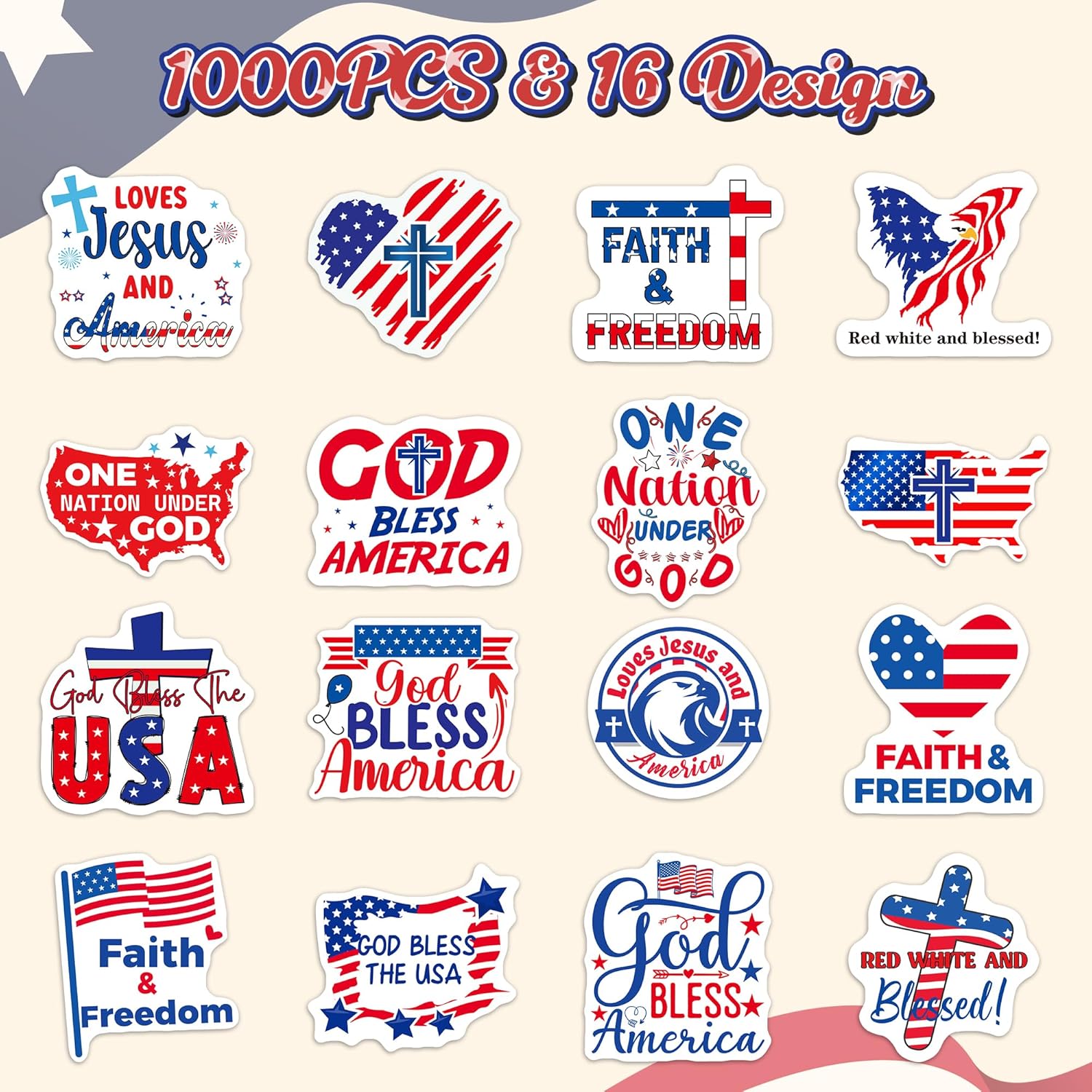 Patriotic Theme Sticker Rolls – Patriot Pros Network