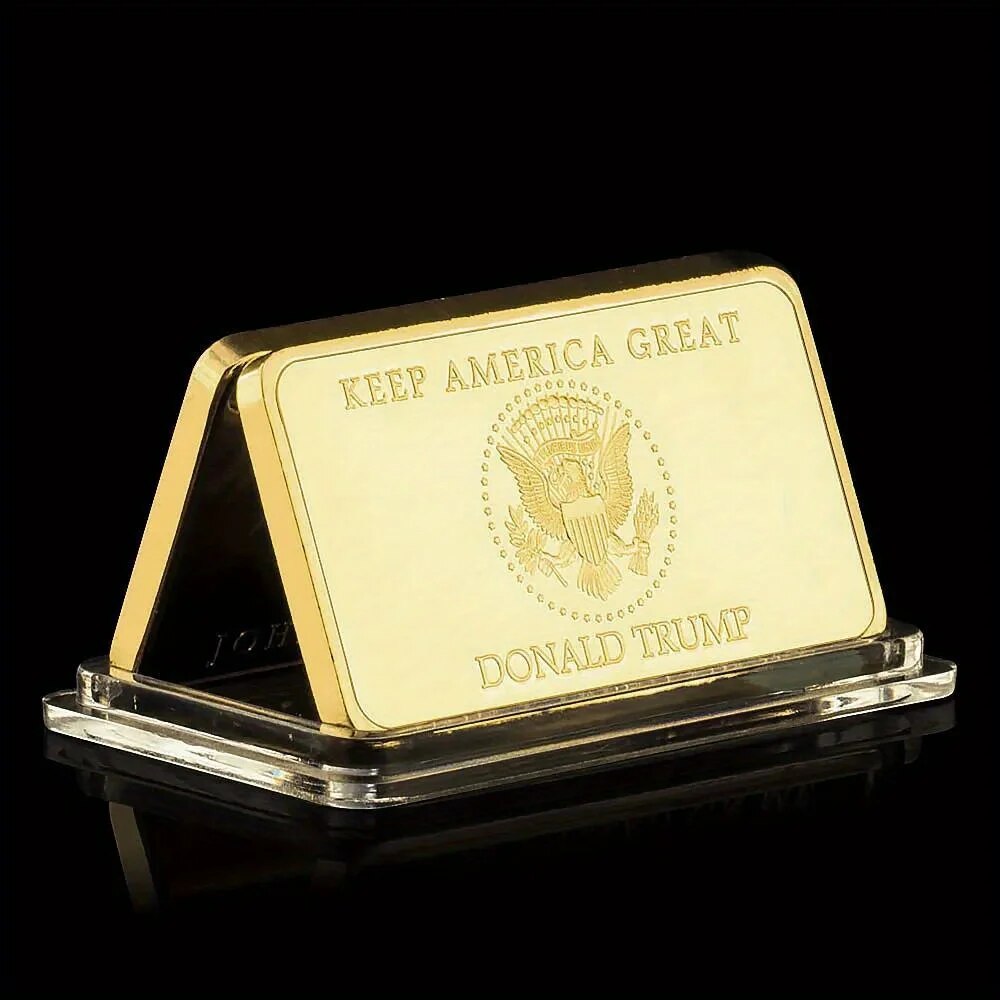 Liberty Plated Bar for Collection Donald Trump Keep America Great Bald Eagle Commemorative Coin Collectible In Goden We Trust