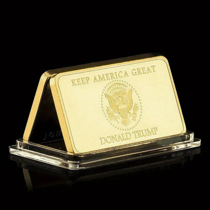 Liberty Plated Bar for Collection Donald Trump Keep America Great Bald Eagle Commemorative Coin Collectible In Goden We Trust