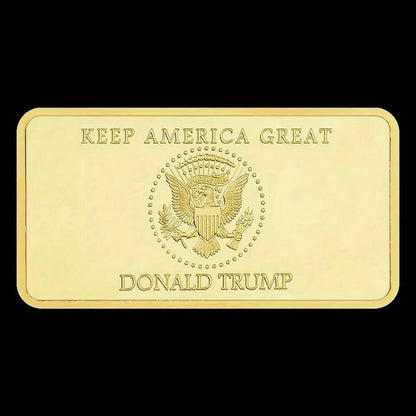 Liberty Plated Bar for Collection Donald Trump Keep America Great Bald Eagle Commemorative Coin Collectible In Goden We Trust