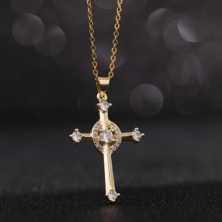Gold Faith Cross Pendant Necklace Collection