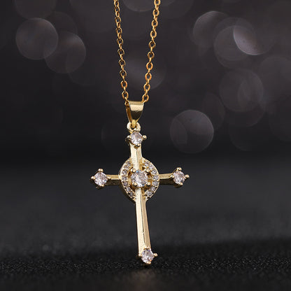 Gold Faith Cross Pendant Necklace Collection