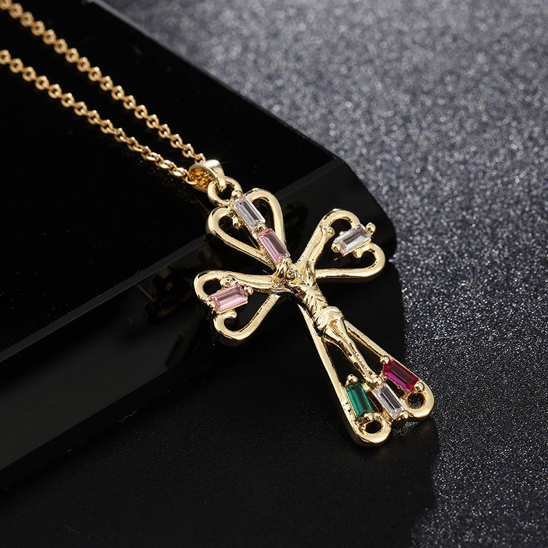 Gold Faith Cross Pendant Necklace Collection