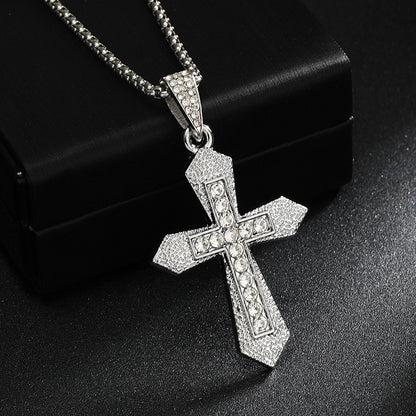 Crystal Cross Pendant Necklace