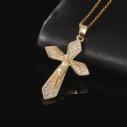 Gold Faith Cross Pendant Necklace Collection