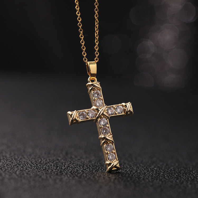 Gold Faith Cross Pendant Necklace Collection