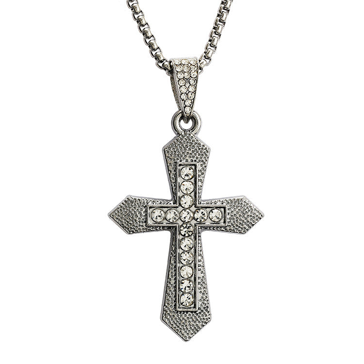 Crystal Cross Pendant Necklace