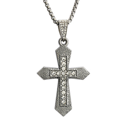 Crystal Cross Pendant Necklace
