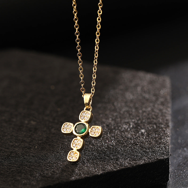 Gold Faith Cross Pendant Necklace Collection