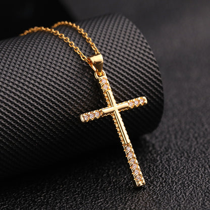 Gold Faith Cross Pendant Necklace Collection