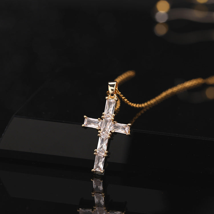Gold Faith Cross Pendant Necklace Collection