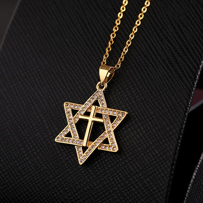 Gold Faith Cross Pendant Necklace Collection