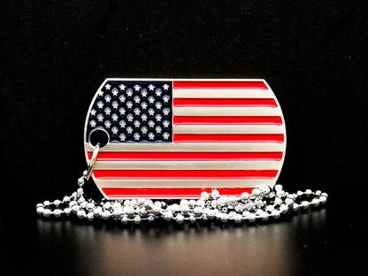 American Flag Dog Tag