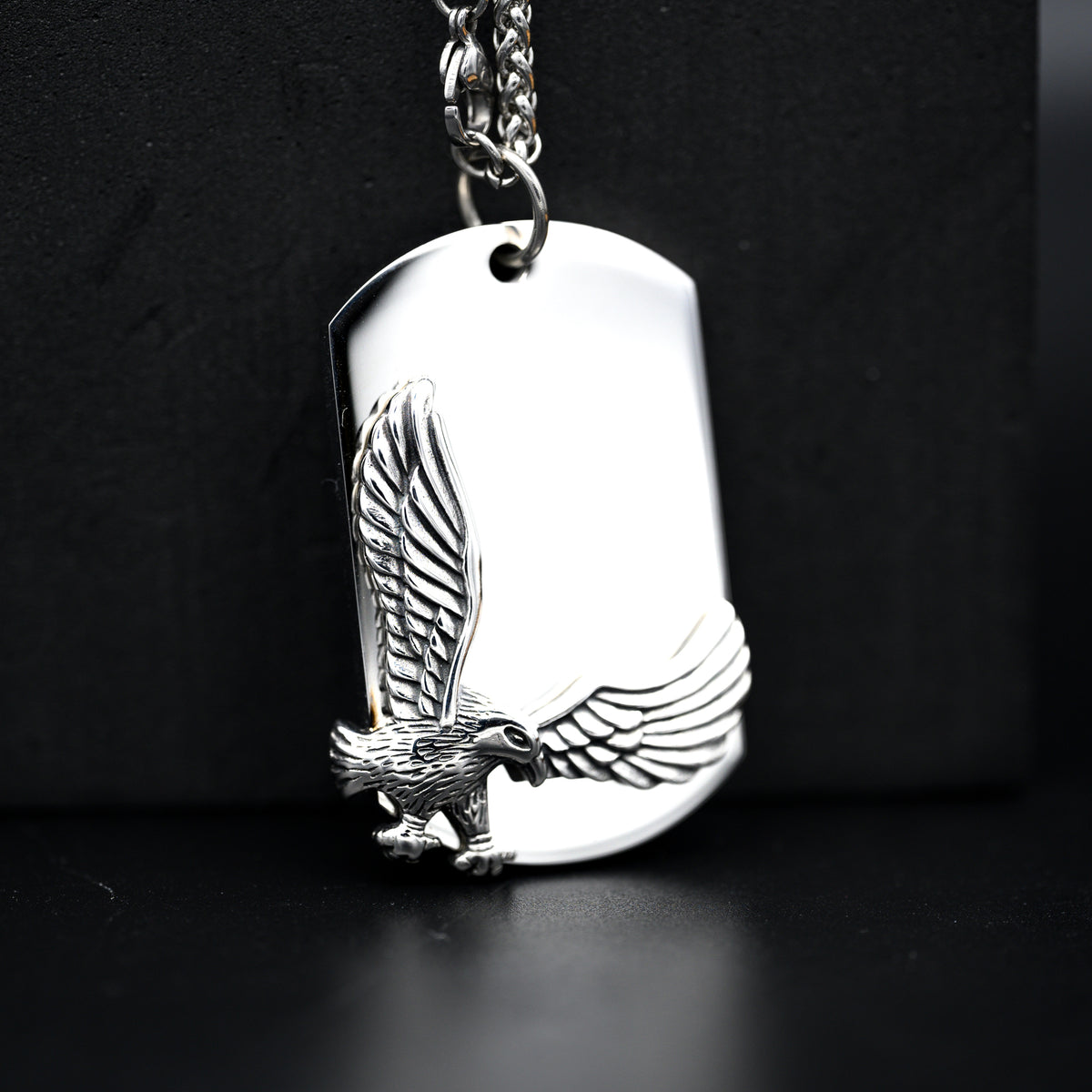 Chrome Eagle Necklace